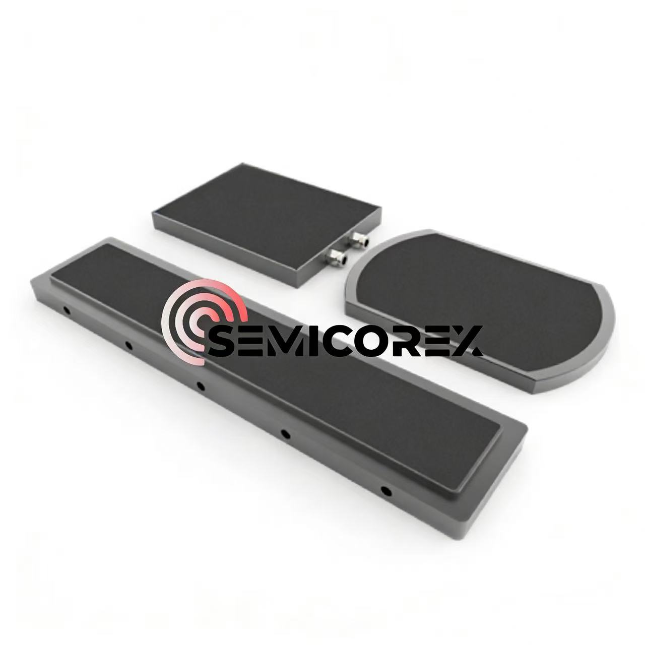 Črne keramične vakuumske vpenjalne glave iz aluminijevega oksida